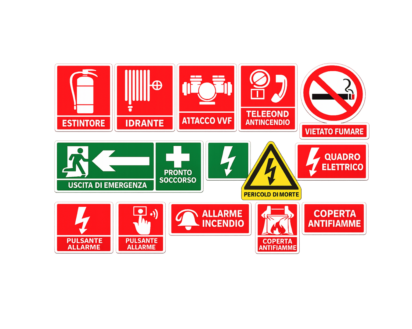 Cartellonistica di sicurezza ed emergenza antincendio