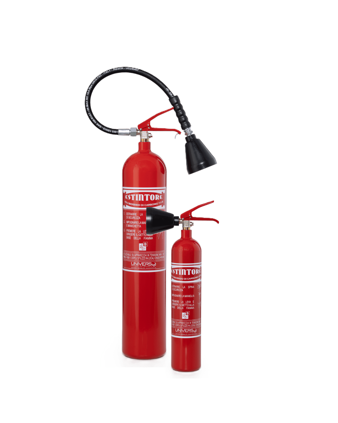 Estintore a CO2 (biossido di carbonio) Bortone Antincendio